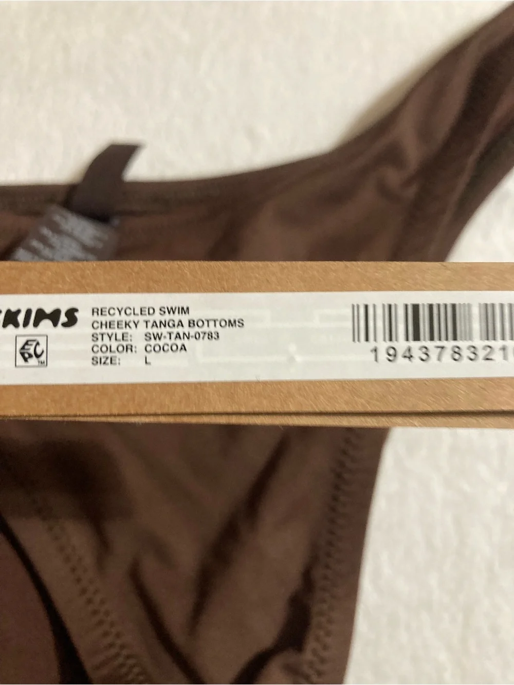 SKIMS Cheeky Tanga Bikini Bottoms L